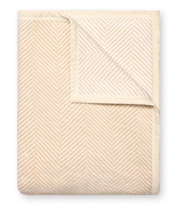 Harborview Herringbone Cream Blanket