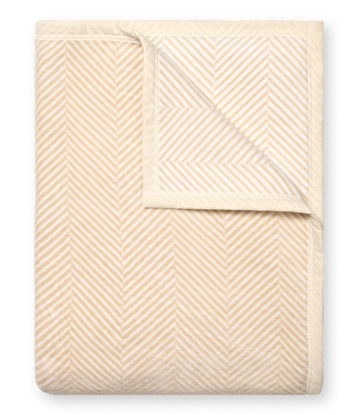 Harborview Herringbone Cream Blanket