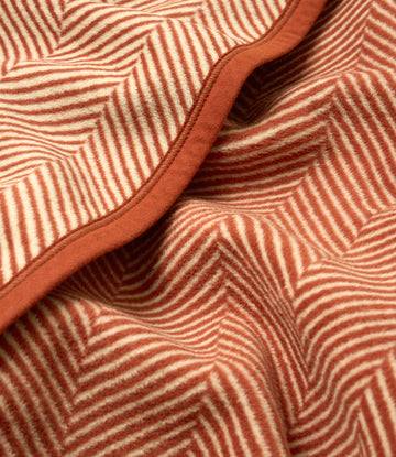Harborview Herringbone Desert Red Blanket3