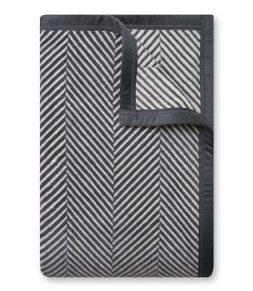 Harborview Herringbone Ash Midi Blanket