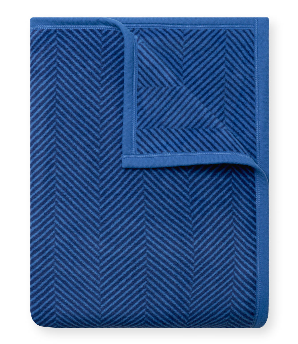 Harborview Herringbone Navy Throw Blanket | ChappyWrap Harborview Herringbone Navy Throw Blanket | ChappyWrap