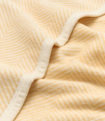 Harborview Herringbone Butter Yellow Mini Blanket4