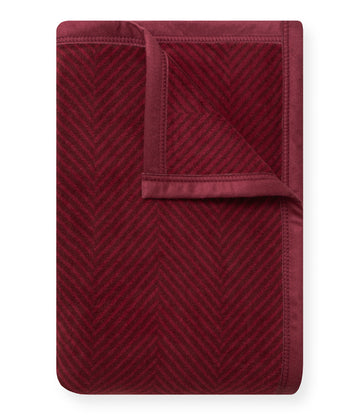 Harborview Herringbone Cranberry Midi Blanket