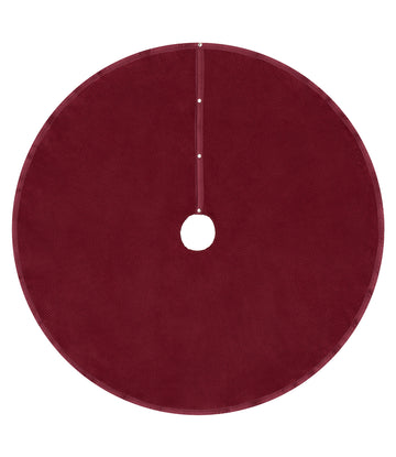 Harborview Herringbone Cranberry Tree Skirt4