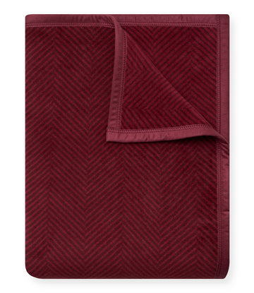 Harborview Herringbone Cranberry Blanket