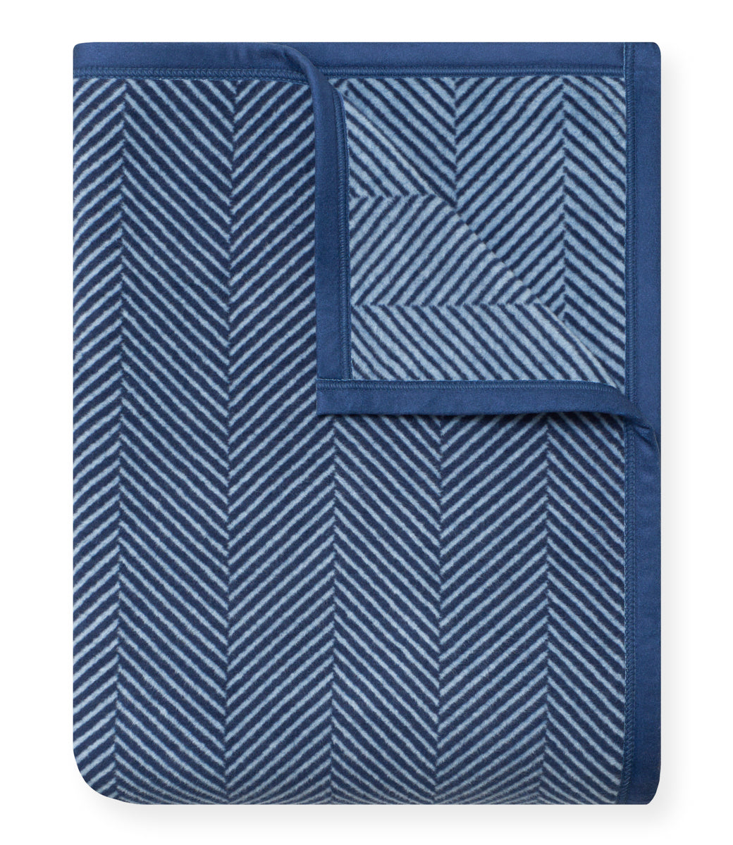 Harborview Herringbone Cornflower Blanket