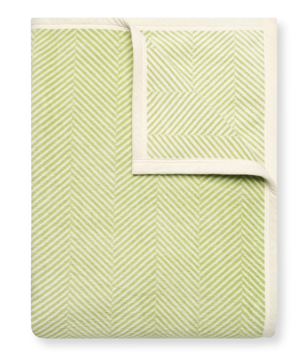 Harborview Herringbone Sea Green Blanket