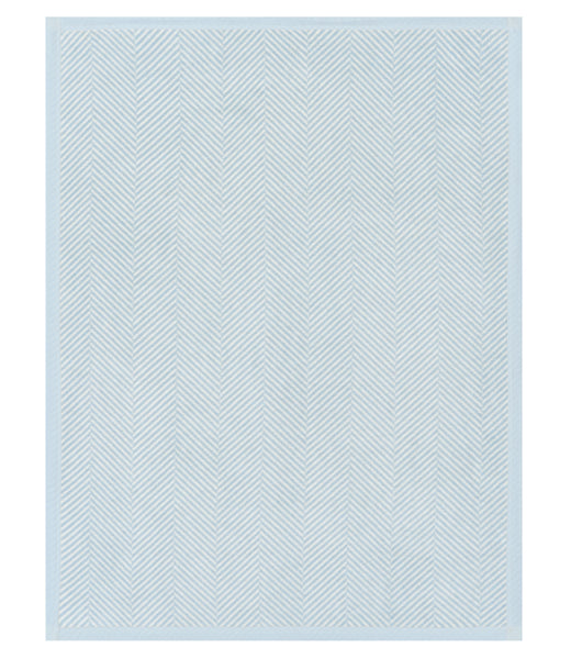 Harborview Herringbone Sky Mini Baby Blanket | ChappyWrap