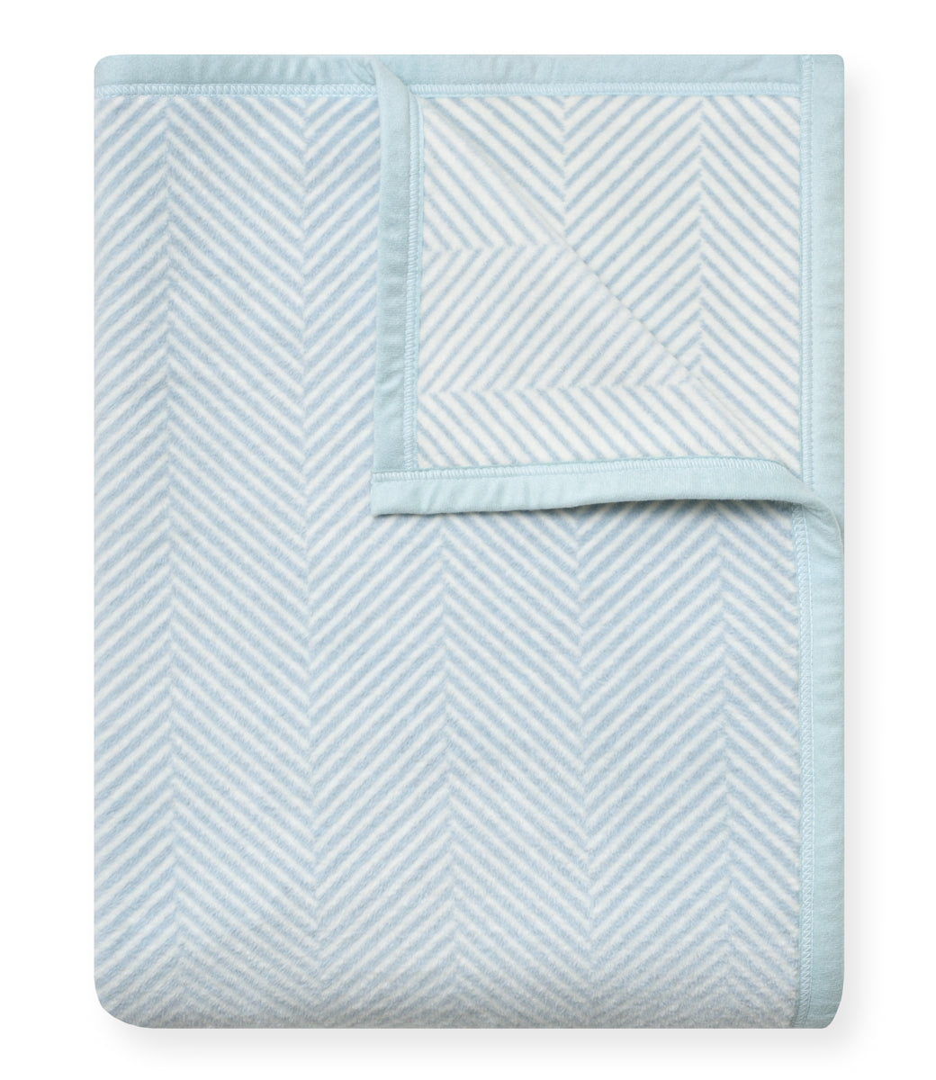 Harborview Herringbone Cornflower Blanket- Original Size
