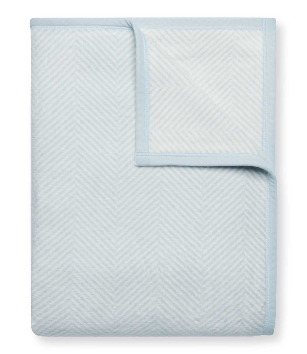 Harborview Herringbone Sky Blanket (Size: Original)
