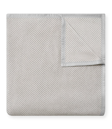 Harborview Herringbone Light Grey Blanket1