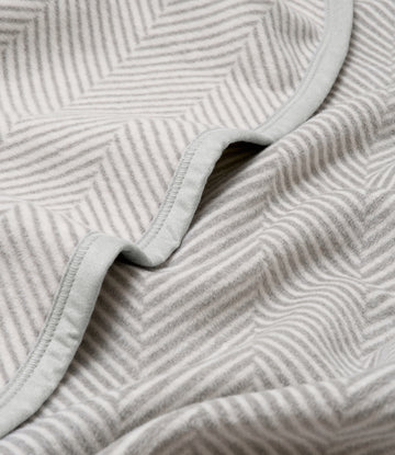 Harborview Herringbone Light Grey Blanket5