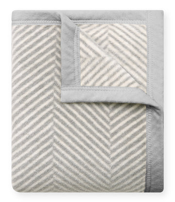 Harborview Herringbone Light Grey Blanket6