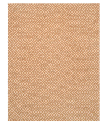 Tan and cream diamond weave pattern blanket with a lightweight textured fabric.3