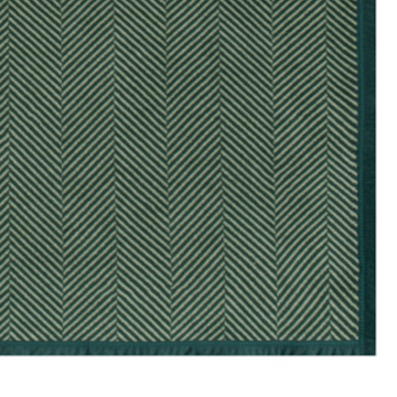 Harborview Herringbone Forest Green Blanket