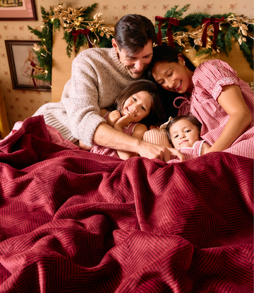 Harborview Herringbone Cranberry Blanket3