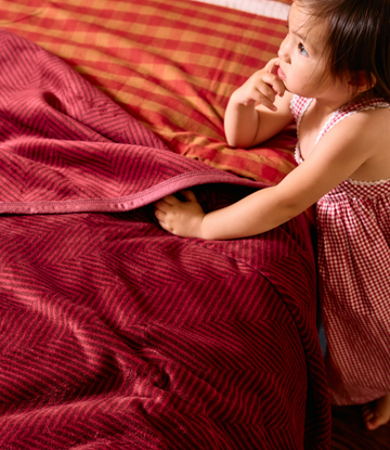 Harborview Herringbone Cranberry Midi Blanket4