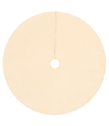 Harborview Herringbone Cream Christmas Tree Skirt4