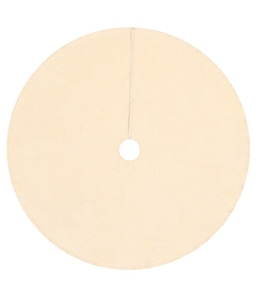 Harborview Herringbone Cream Christmas Tree Skirt4