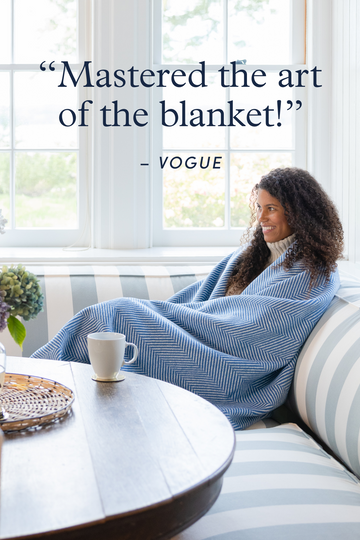 Harborview Herringbone Cornflower Blanket3