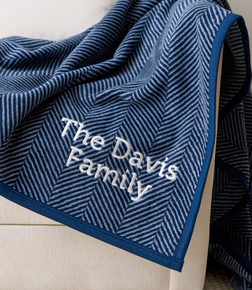 Harborview Herringbone Navy Blanket9