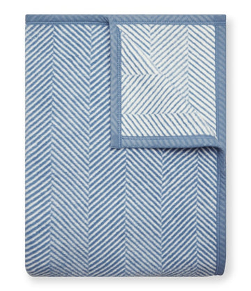 Harborview Herringbone Cornflower Blanket