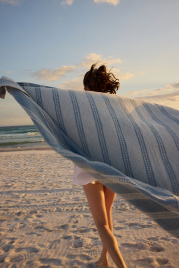 Tile Stripe Fog Lightweight Blanket4