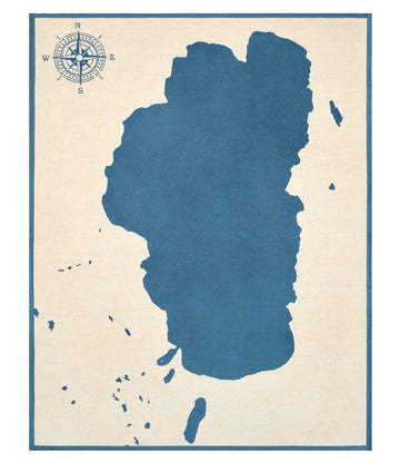 Lake Tahoe Map Blanket