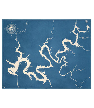 Lake Travis Map Blanket5