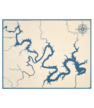 Lake Travis Map Blanket