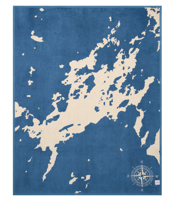 Lake Winnipesaukee Map Blanket5