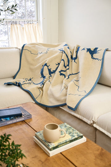 Lake Travis Map Blanket