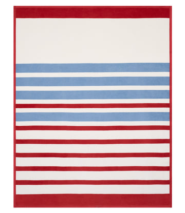 Madaket Stripe Red Blanket