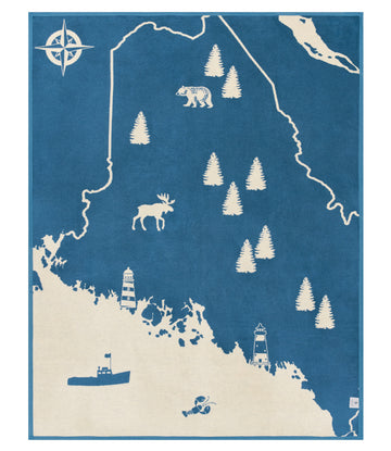 Maine Map Blanket8