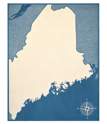 Maine Map Blanket