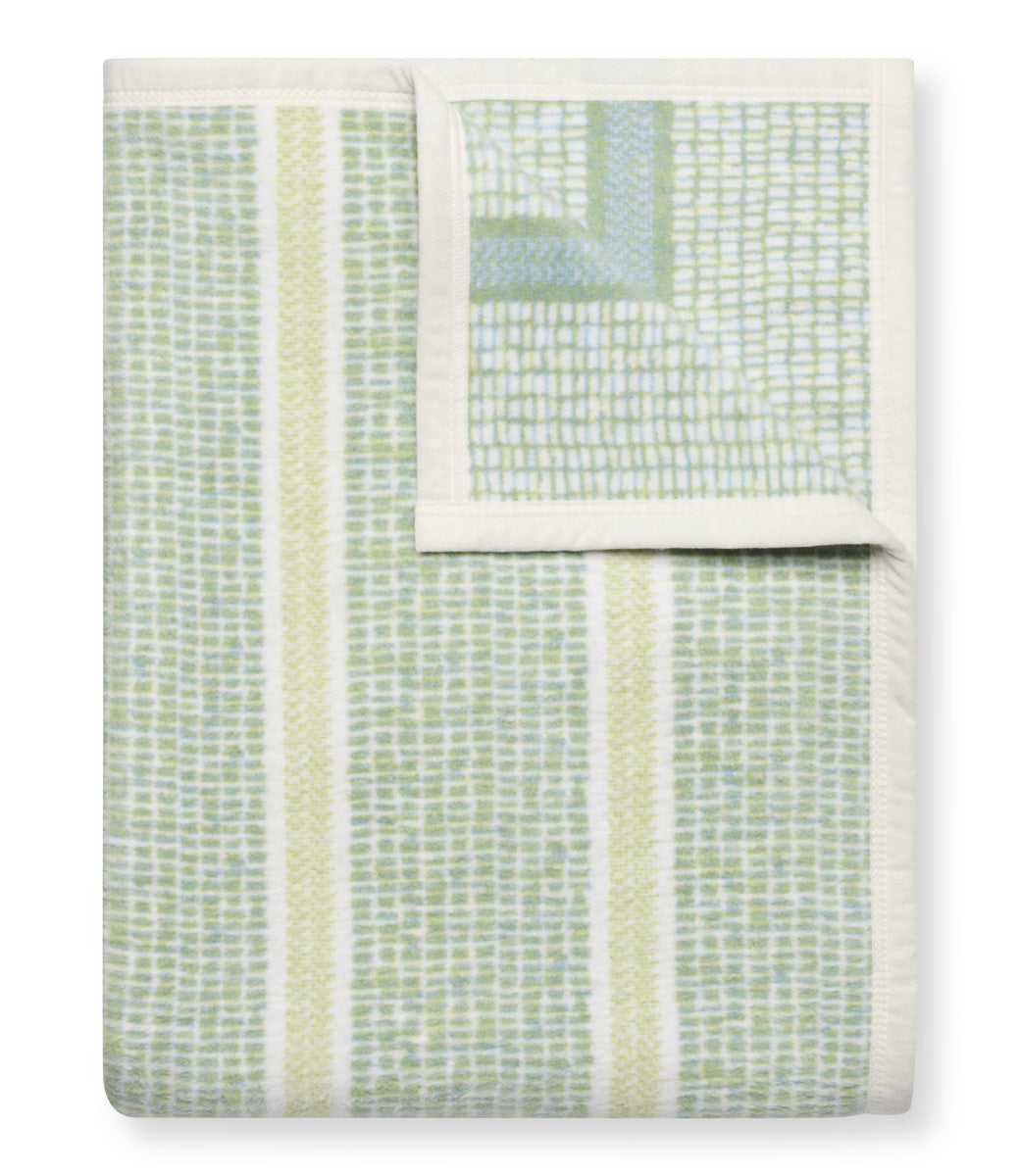 Market Stripe Ocean Fog Blanket