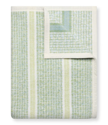 Market Stripe Ocean Fog Blanket