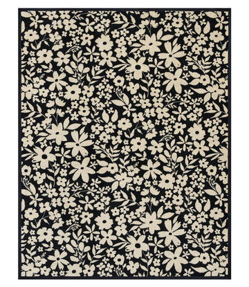 Midnight Floral Blanket3