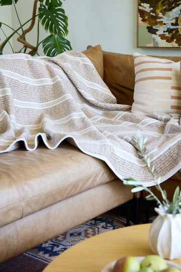Market Stripe Sepia Blanket6