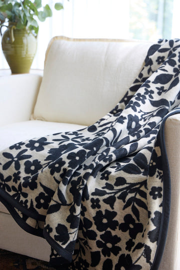 Midnight Floral Blanket5