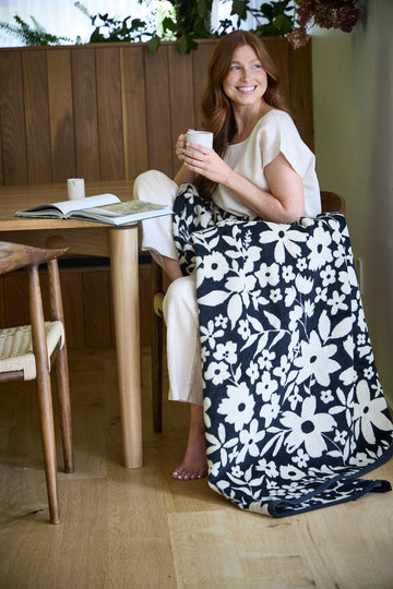 Midnight Floral Blanket6