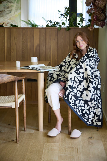 Midnight Floral Blanket2