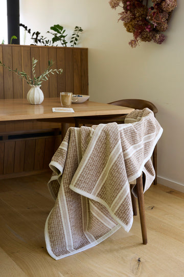 Market Stripe Sepia Blanket5