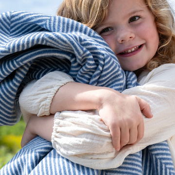 Harborview Herringbone Cornflower Blanket