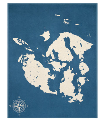 San Juan Islands Map Blanket