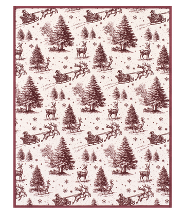 Santa Toile Blanket7