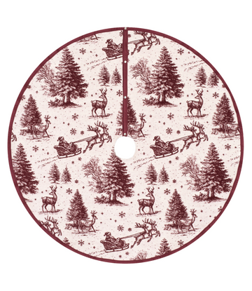 Santa Toile Tree Skirt5