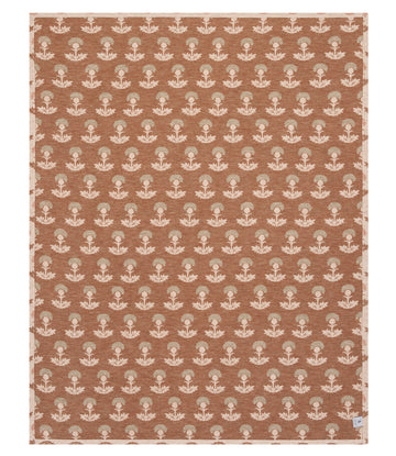 Thistle Blockprint Lightweight Blanket7