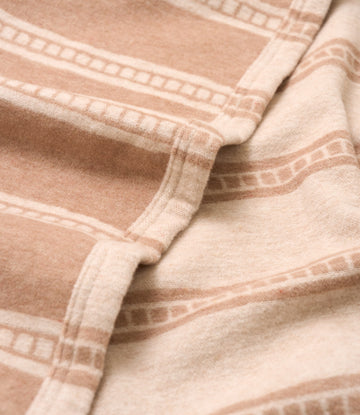 Tile Stripe Tan Lightweight Blanket4