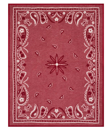 Vintage Red Bandana Blanket